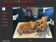 Tablet Screenshot of jimbosgrill.com